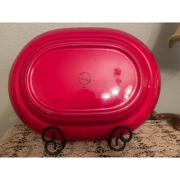 Rare Vintage Metlox Poppy Trail Red Platter - Picture 3 of 4